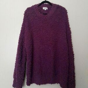 Listicle Purple Pullover Crew Neck Sweater Large